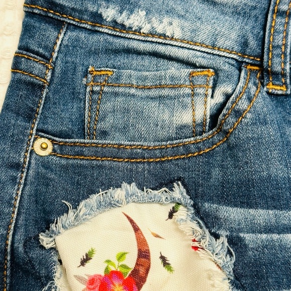 L & B COWSKULL BOYFRIEND BERMUDA SHORTS MID DARK RELAXED FIT BOYFRIEND SZ4 - Picture 5 of 11